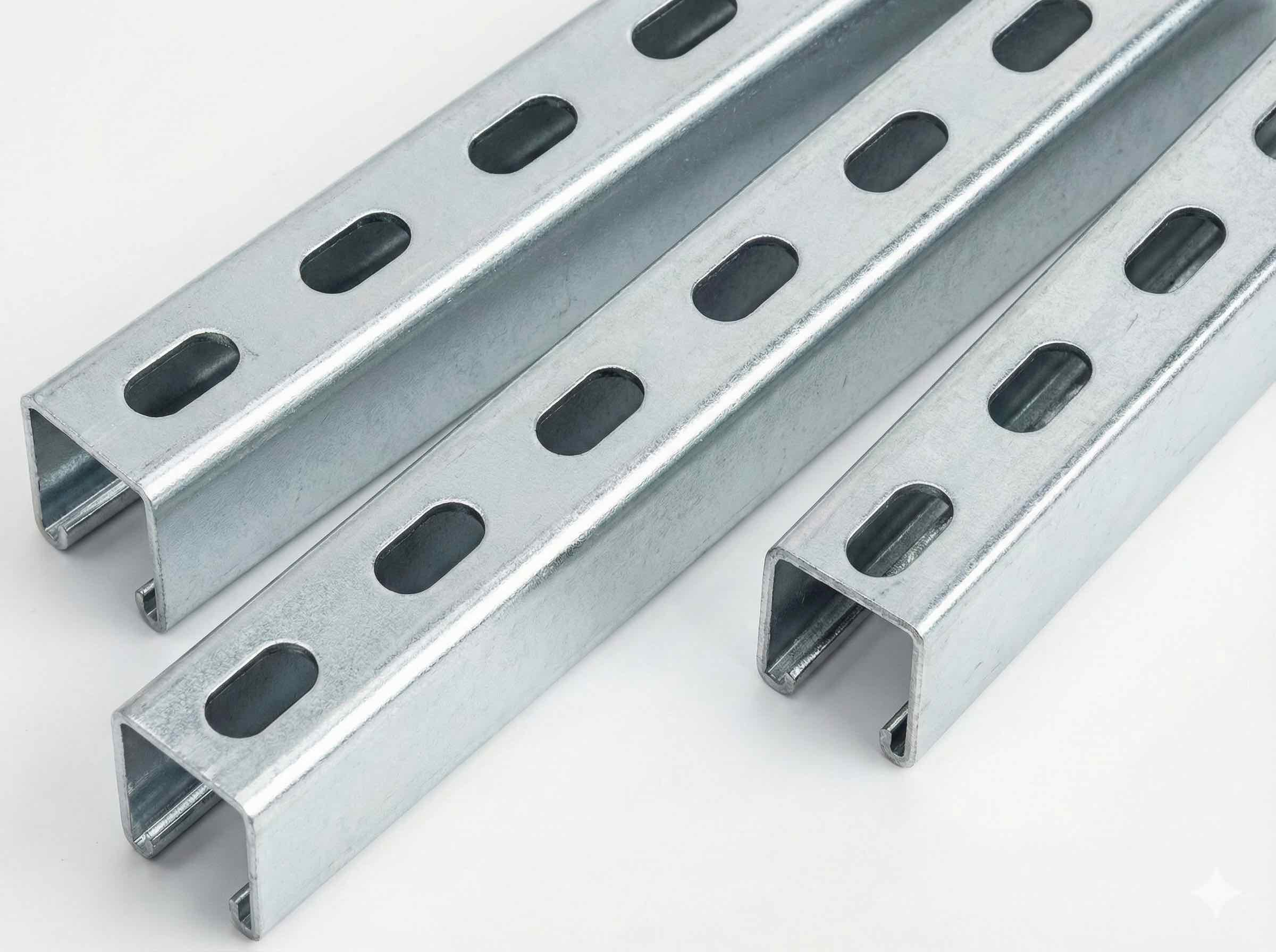 Steel solar mounting structure components